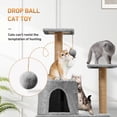 thumbnail image 4 of ZephyPaws 54in Cat Tree for Large Cat,Multi-level Cat Tower with Scratching Post,Perch for Kitten,Light Gray, 4 of 8