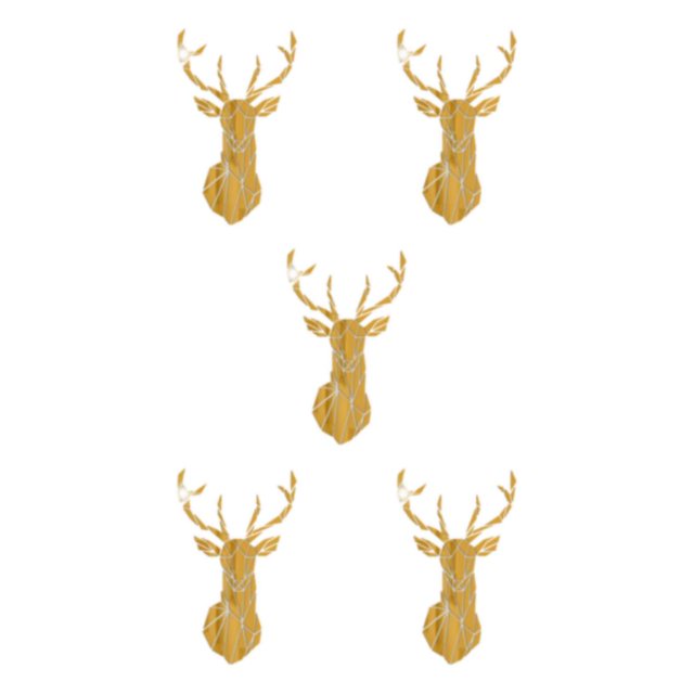 Maytalsory Wide Application Of 3D Mirror Deer Wall Stickers For Versatile Usage 3D Deer Head Mirror Wall Sticker Acrylic Decorative gold L 5Set