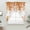 Orange, variant on Sage Green Eucalyptus Leaves Swag Valances for Windows, Kitchen Curtains 36 Inch Length 2 Panels Set, Spring Summer Botanical Short Curtains for Small Windows Rod Pocket Cafe Curtains Drapes 28"x36"