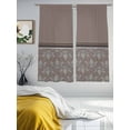 thumbnail image 3 of Boho Brown Flower Sheer Curtains 63 Inch Length 2 Panels Set Window Treatments, Abstract Bohemia Pesley Floral Rod Pocket Semi Curtains for Living Room/Bedroom/Kitchen Décor, 104"W x 63"L, 3 of 7