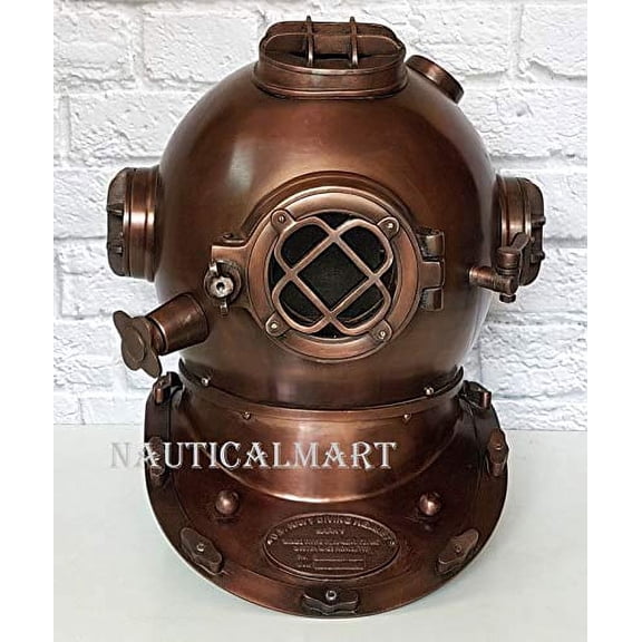 NAUTICALMART Antique Replica Mark V 18" US Navy Divers Helmet Maritime Scuba Diving