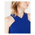 thumbnail image 3 of BAR III Womens Blue Zippered Sleeveless V Neck Short Sheath Dress Size: M, 3 of 3