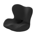 thumbnail image 2 of Almohadilla antideslizante para coche, soporte lumbar para el hogar, cojín de respaldo de asiento de espuma viscoelástica Negro, 2 of 9