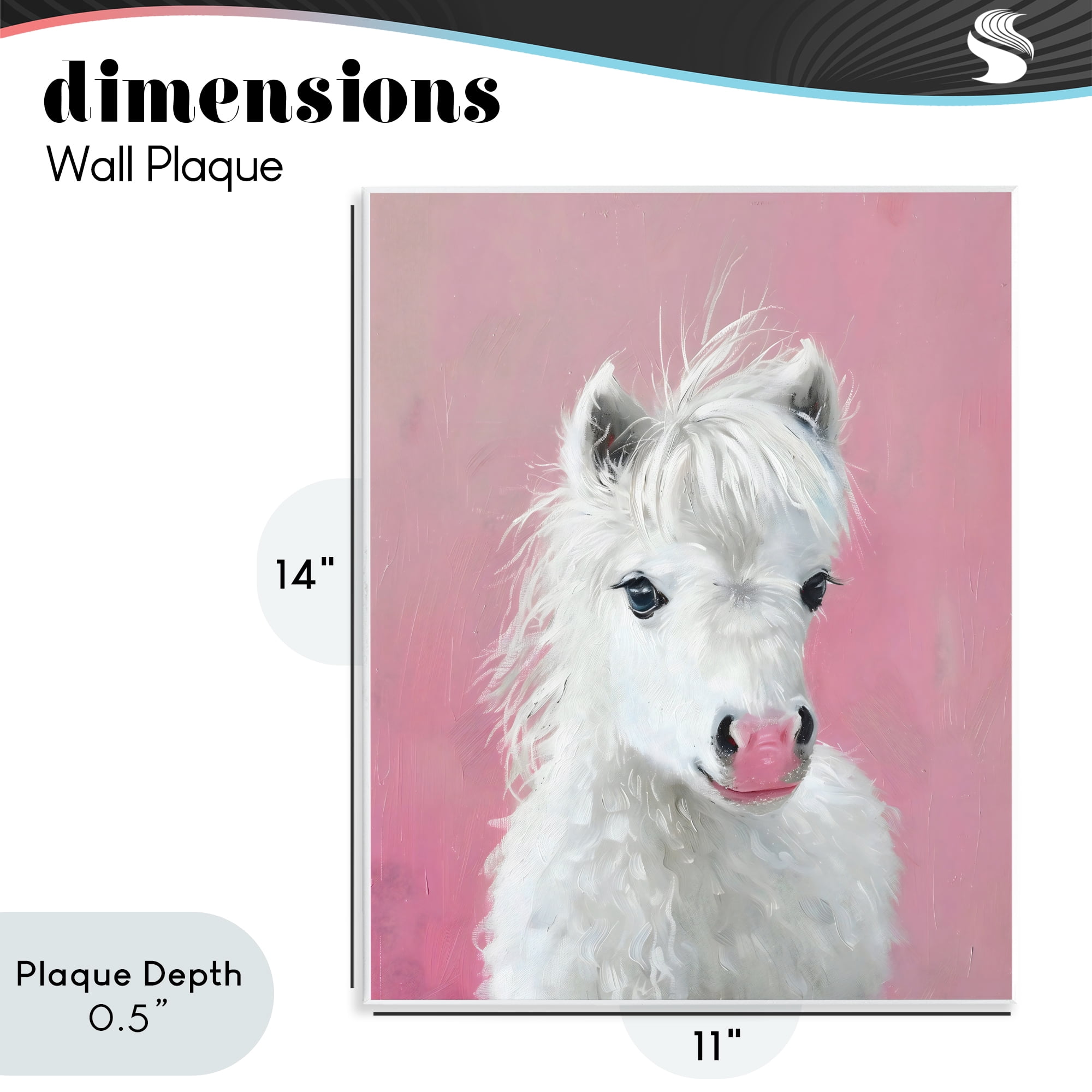 Stupell Industries Gentle White Pony Wall Plaque Art, design by The Prints Vibe