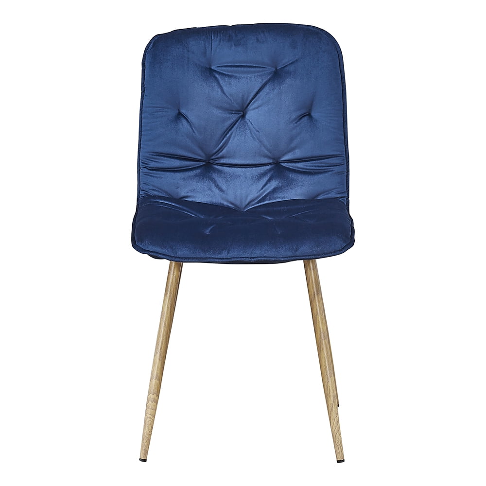 Kepooman Modern Dining Chairs Set of 4, Leisure Chic Velvet Chairs with Metal Legs and Padded Seat&Back, Side Chairs for Makeup/Bedroom/Kitchen/Living Room/Cafe, Blue Kepooman Modern Dining Chairs Set of 4, Leisure Chic Velvet Chairs with Metal Legs and Padded Seat&Back, Side Chairs for Makeup/Bedroom/Kitchen/Living Room/Cafe, Blue