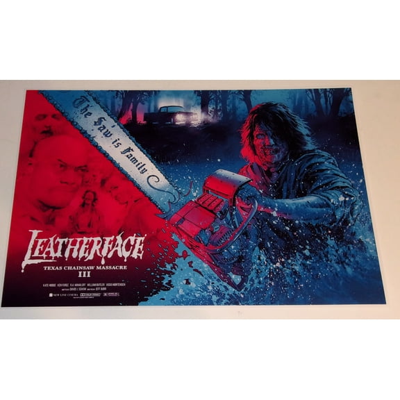 LEATHERFACE - Texas Chainsaw Massacre III 1990 Alternate Poster 19"x13" Ken Foree Viggo Mortensen