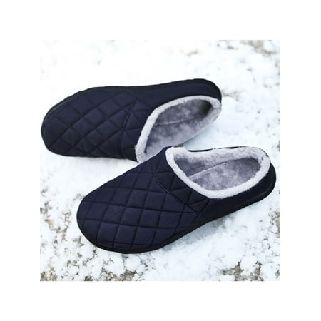 

Daeful Men Soft Plush Slippers Warm Non Slip Lightweight Comfort Home Indoor Shoe
