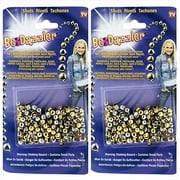 bedazzler - فساتين مبهرة تزين فساتين هدية التفاف - الأزرار - 300 قطعة - الذهب والفضة