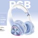 thumbnail image 5 of Auriculares inalámbricos Bluetooth | Auriculares estéreo sobre la oreja | Subwoofer Bass | Luces LED | Diseño ajustable plegable | Modos cableados/inalámbricos | Bluetooth 5.0 | Azul Verde Rosa, 5 of 8