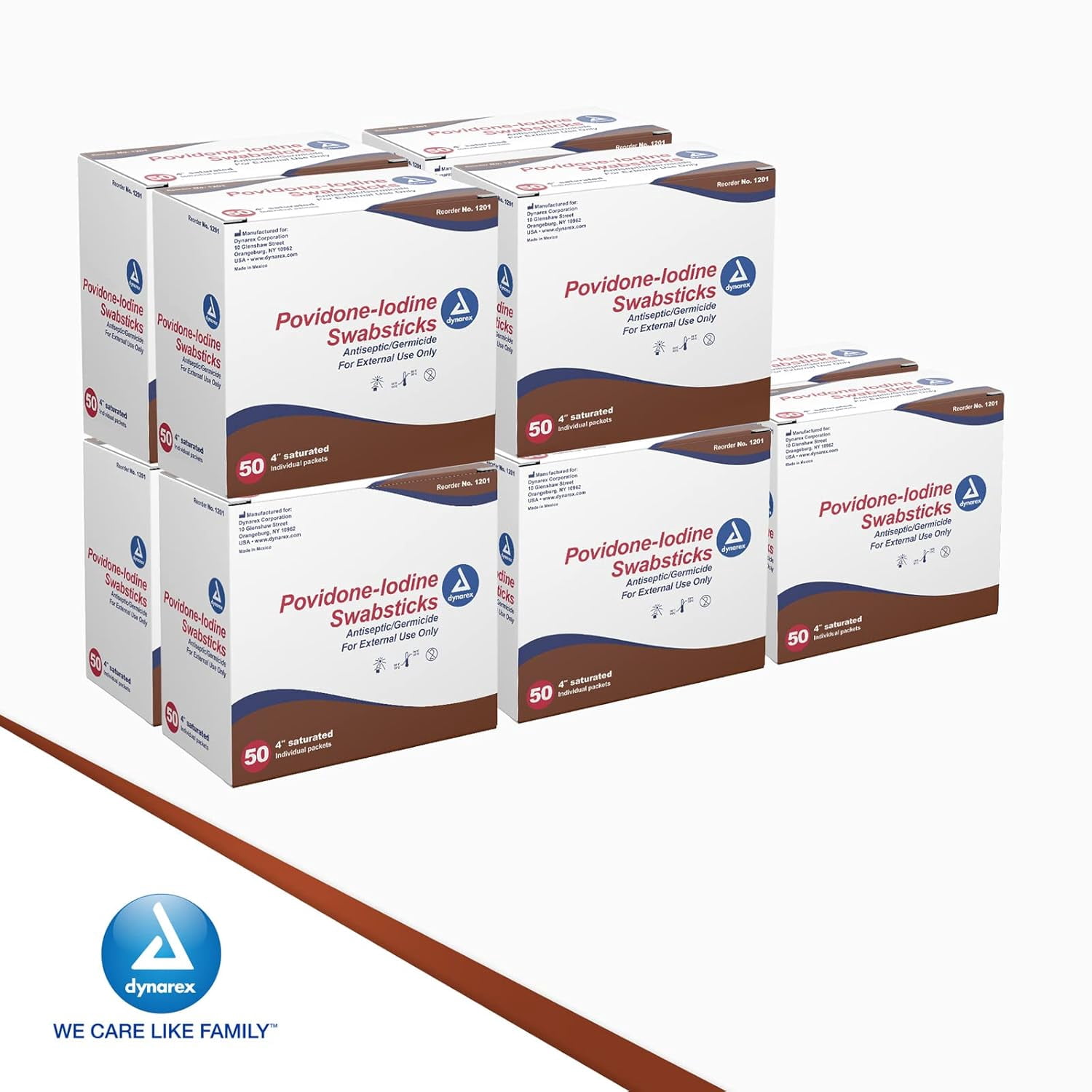 Dynarex Impregnated Swabstick NonSterile 10 Count(s) 50 Sticks/Count