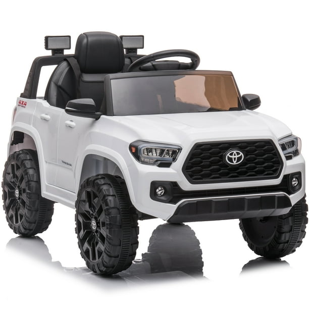 BTMWAY White Ride on Car with Remote Control, Toyota 12V Battery