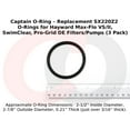 thumbnail image 4 of Captain O-Ring  Replacement SX220Z2 O-Rings for Hayward Max-Flo VS/II, SwimClear, Pro-Grid DE Filters/Pumps 3 Pack, 4 of 7