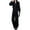 Black L, variant on 2 Pcs/Set OL Commuting Outfit Shirt Pants Set Pure Color V Neck Long Sleeve Blouse High Waist Wide Leg Trousers Business Office Clothes