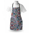 thumbnail image 3 of Vintage Apron Abstract Graphic Ornamental Hand Drawn Artwork with Ancient Circular Floral Motifs, Unisex Kitchen Bib Apron with Adjustable Neck for Cooking Baking Gardening, Multicolor, by Ambesonne, 3 of 3
