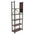 thumbnail image 6 of Origami 6 Tier Classic Stamped Steel Bookcase Organizer Storage Rack, Bronze, 6 of 10