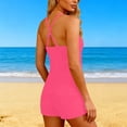 thumbnail image 7 of Xdegoge Women's Swim Romper with V-Neck and Shorts, Tummy Control, Pockets, Halter Neckline, One Piece Swimwear for Beach, Vacation, Resort Wear, 7 of 7