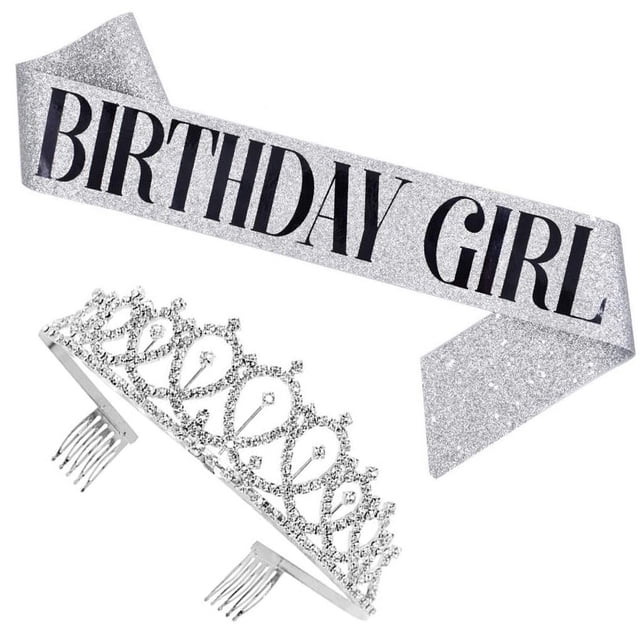 Advancent Conjunto de correa para el hombro con diamantes de imitación para hombres y mujeres, banda decorativa para la cabeza Kits de decoración para fiestas Plata
