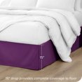 thumbnail image 2 of Bare Home Jupe de Lit Double Brossage - Premium 1800 Collection - Retombée de 15 Pouces - Grand Lit, Prune, 2 of 4