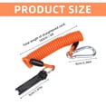thumbnail image 3 of Emlimny Trailer Brake Away Cable, 6ft High Rebound Spring Emergency Safety Cable Strap with Pin and Carabiner Wire Coiled Breakaway Switch for RV Camper Boat Trailer Towing Accessories, 3 of 7
