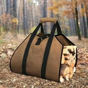 Portable Wood Log Carrier with Handles,Canvas Bag,Camping Home Kitchen Supplies,Handbag Firewood Storage