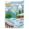 thumbnail image 3 of Ambesonne Northwoods Tablecloth Rectangular Table Cover, Winter Mountains, 60"x84", Multicolor, 3 of 4