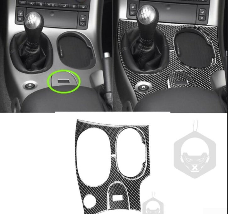 For Chevrolet Corvette C6 2005-07 Carbon Fiber AC Console Panel Interior Trim