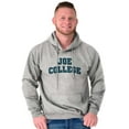 thumbnail image 3 of Joe College Student Drinking Party Men's Big & Tall Graphic Hoodie Brisco Brands 2X, 3 of 5