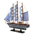 thumbnail image 6 of Mediterranean Pirate Ship Sailboat Wood Model Decorative Nautical Decor #1, 6 of 8