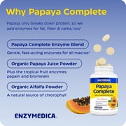 Enzymedica Papaya Complete - Papaya Enzymes Chewable, Digestive Enzyme Supplement for Women and Men, Digestion & Gut Health Support, High Potency Bromelain & Papain, Vegan, Gluten Free - 120 Tablets