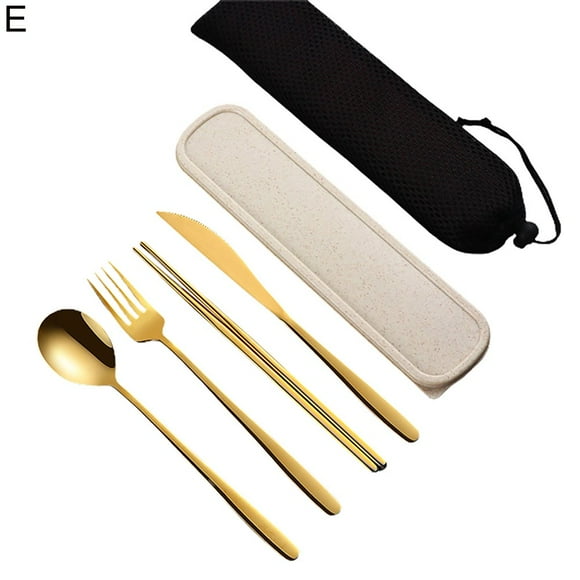 Cuillère à Dîner 1 Ensemble Grand Application Qualité Alimentaire Ensemble de Couverts Pratique Portable Camping Réutilisable Trousse de Couverts