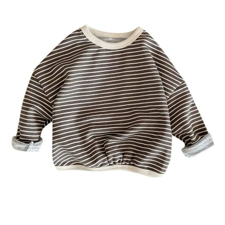 

Toddler Baby Boys Girls Shirt Striped T Shirt Long Sleeve Tops Spring Summer Clothes Boys Jacket Fall Pullover Windbreaker Jackets Boys Lined Jackets Fall Jackets for Boys Winter Hooded Jacket Boys