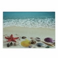 thumbnail image 1 of Beach Cutting Board, Sea Shells on Sandy Coast Tropical Island Shore Summertime Travel Vacation Picture, Decorative Tempered Glass Cutting and Serving Board, Small Size, Multicolor, by Ambesonne, 1 of 1