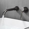 thumbnail image 3 of All copper and gold, concealed wallmounted basin mixer, hot and cold water basin, sink mixer, black (Archaize)., 3 of 5