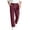 Burgundy, variant on Men's Corduroy Casual Pants Drawstring Elastic Waist Straight Leg Trousers with Pockets