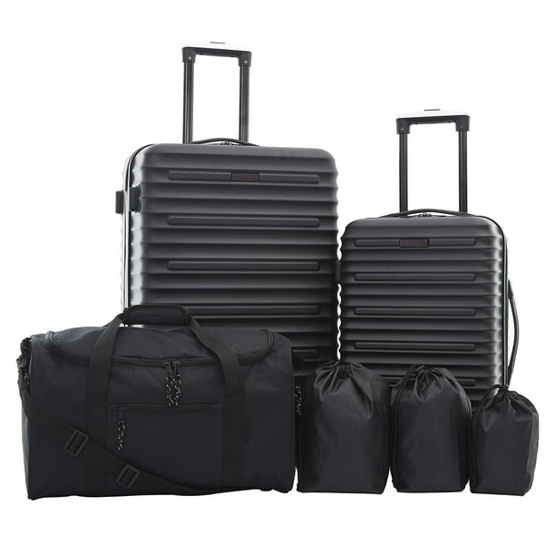 Juego de equipaje Travelers Club Orion, 6 piezas, negro