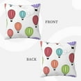 thumbnail image 3 of ZICANCN Colorful Air Balloon Throw Pillow Covers, Bed Couch Sofa Knit Decorative Pillow Covers for Living Room Farmhouse, 16"x16", 3 of 8