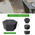 thumbnail image 5 of UPHA 28-inch Outdoor Concrete Coffee Table, Patio Hexagon Side Table for Outside Yard, Deck, Living Room, Bedroom, Dark Gray, 5 of 10