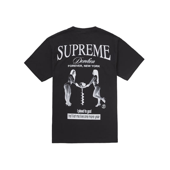 Supreme Men's Devotion Tee Black, from StockX