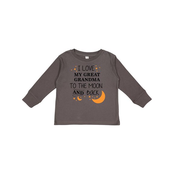 Inktastic I Love My Great Grandma to the Moon and Back Boys or Girls Long Sleeve Toddler T-Shirt