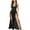Black, variant on Women's Lace V-Neck Long Nightgown Suspenders Nightgown Set for Honeymoon Valentine Comfortable Sleepwear Pajamas with Garter Belt and Underwear
