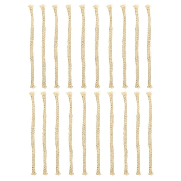 KAKOWELY 20 Pcs Mèches en Coton Mèches d'Expérience en Laboratoire Mèches pour Brûleur à Alcool Mèches pour Huile Mèches Légères,6.3"X0.39"X0.39 Pouces