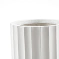 thumbnail image 2 of LuxenHome Fluted and Diamond White MgO Tall Planter, Indoor and Outdoor, 2 of 6