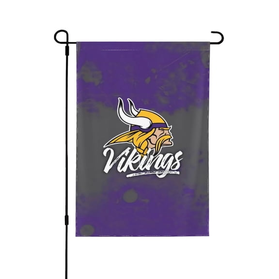 Minnesota Football Team Garden Flag 12.5"x18" Indoor and Outdoor Decoration Double Sided Flag Banner Support Flag Yard Garden Football Theme Flag Fan Gift