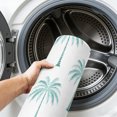 thumbnail image 6 of 5'x7' Area Rugs, Teal Geeen Palm Trees Indoor Outdoor Area Rug for Living Room Bedroom, Tropical Summer Beach Botanical Washable Bathroom Rugs Kitchen Floor Carpet Mats Home Decor Aesthetic, 6 of 8