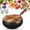 L-11in/Wood Cover, variant on Uncoated Thick Iron Pot, Japanese Uncoating Cast Iron Pot, IronPot Pro, Multifunctional Non-Stick Cast Irons Wok with Lid, High Purity Irons Frying Pan for Cooking