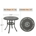 thumbnail image 5 of Sophia & William 31.5" Cast Aluminum Patio Bistro Table for Garden, Backyard with 1.97” Umbrella Hole - Bronze, 5 of 5