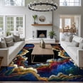 thumbnail image 4 of Rock Cave Washable Living Room Rugs 8'x10', Star Clouds Canyon Nature Abstract Low Pile Throw Large Area Rug Non-Slip Sturdy Edge Binding Carpet for Bedroom Dining Room Office, 4 of 9