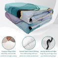 thumbnail image 4 of Twin Quilt Set 68''x86'', Teal Purple Marble Lightweight Summer Bedspread Coverlet Set with 2 Pillow Shams, Modern Abstract Luxury Ink Painting Breathable All Season Quilt Bedding for Dorm/Bedroom, 4 of 9