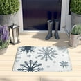 thumbnail image 2 of Blue Christmas Snowflake Pattern Flannel Non Slip Door Rugs,Washable Door Mats Indoor,Decorative Door Mats,Dirt-Resistant and Absorbent Doormat for Entrance,Bedroom,Kitchen,Bathroom,31.5x17in(80x43cm), 2 of 4