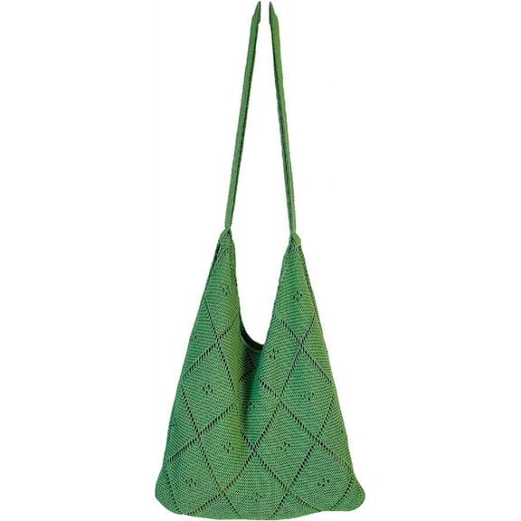 Kukuzhu Girls Hobo Bag Mesh Diamond Shoulder Handbags Kawaii Y2K Shopper Tote Bag